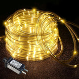 Rope Lights For Outside, 66Ft 200 Led Christmas Lights Outdoor With 8 Modes Waterproof, Connectable Warm White String Lights For Indoor, Bedroom, Tree, Garden, Backyard, Patio, Pool Decorations