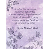 Mothers Day Card For Grandma - | Made From Real Bamboo | 6" X 4.5" - 1 Pack (Envelope Included) | Laser Cut, Spring Themed Grandma Mothers Day Card | Nana Mothers Day Card