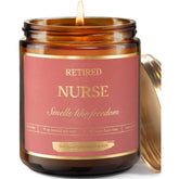 Nurse Retirement Gift - Scented Candle For Retired Nurses, Unique Registered Nurses Week Gift For Women, Farewell Appreciation For Retiring Rn, Lpn, Happy Retirement Presents For Coworker