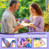 Pop Up Card Set For Women – 4 Pack 3D Greeting Cards With Butterflies, Flowers & Parrot – Birthday, Thank You, Get Well, Sympathy, Concelence, All Occasion – Includes 4 Envelopes & 4 Blank Notecards