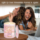 Galentines Day Gifts For Friends - Vanilla Lavender Pink Candles 10 Oz - Best Friend Birthday Gifts For Women Friendship Female Her, Long Distance Galentines Gift For Woman Bff Bestie