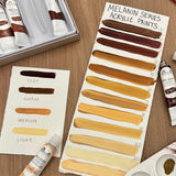 Melanin Series Skin Tone Acrylic Paint Set (12 Tubes) – Student-Grade & Pre-Mix Inclusive Skin Colors - Creamy Matte Finish - For Students, Educators & Emerging Artists (12Ml Each)