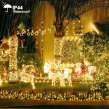 164FT 500 LED Warm White Fairy Lights Outdoor Waterproof Plug In String Lights with Timer 8 Modes for Bedroom Wedding Party Christmas Decor