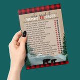 Mama Bear Baby Shower Games For Boys - 25 Guess Who Mommy Or Daddy Game Cards - Fun Guessing Activities With Prizes - Lumberjack Theme