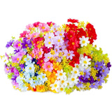 Artificial Silk Daisy Flowers 8 Bundles 8 Colours Faux Plastic Uv Resistant Flowers For Outdoor Indoor Graveyard Decoration In Vase