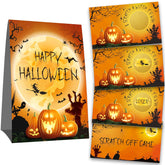Scratch Off Halloween - 50 Pcs Lucky Draw Cards With 8 Winners & 42 Blanks + Sign, Themed Party Activities, Interactive Decorations And Favors -152