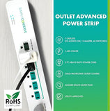 SC73T1 Power Strip Surge Protector Multiple Outlets White Extension Cord
