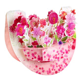 SANTORO Popnrock, 3D Pop Up Greeting Card - Pink Bouquet - For Her, Mother's Day, Girlfriend, Valentine's Day, Daugher, Grandmother | Floral Card