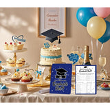 Who Knows The Graduate Best - Graduation Games For Parties 2025, 30Pcs Blue Double-Side Printed Graduation Party Games Cards For High Senior College School Grad Party Favor Supplies