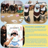 6 Set Funny Blindfolds Baby Shower Games Feed Me Baby Shower Games Set Include Eye Mask Bib Spoon Diaper Cap Foam Board Gender Reveal Activities Play For Guests Gender Reveal Party Favor Gifts