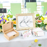 74Pcs Set Wedding Advice And Wishes Cards With Wooden Box For Mr.And Mrs Bridal Shower Games Decoration Supplies 4.7 X 3.15 Inch