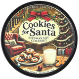 Cookies For Santa - Container Candle, 6 Oz - Made With Beeswax, Coconut And Soy - Black Tin Candle - Handmade In The Usa - (Cookies For Santa)