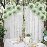 Dusty Sage Green Tissue Paper Pom Poms 12Pcs- Hanging Paper Flowers For Botanical Neutral Bridal Shower Wedding Birthday Graduations Christmas And Special Occasions(10 & 12 Inch)