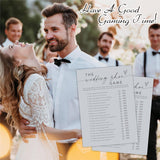 30 Pcs The Wedding Shoe Game Cards For Wedding Party, Minimalism Bridal Shower, Mr & Mrs, Newlyweds, Engagement Party Favor & Supplies(Gray) -A03