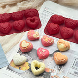 2 Pack Silicone Heart Mold, 6 Unique Valentine'S Day Heart Chocolate Molds,Heart Shapes Silicone Baking Mold For Cake Chocolate Mousse, Food Grade Non-Stick Flexible Mold Oven Safe
