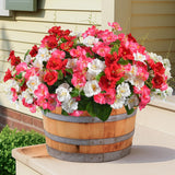 6 Pack Artificial Flowers For Outdoors Uv Protected Silk Flowers For Outside, Faux Hibiscus Tropical Flowers Artificial Faux Plants For Outside Planter Front Porch Garden Patio Yard Home Decor