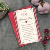Romantic Valentine'S Day Card For Wife, Heartfelt Love Greeting Card For Her, Valentines Gift From Husband, To My Wife On Valentine'S Day