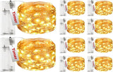 10 Pack 10FT 30 LED Fairy Lights Battery Operated with Timer Waterproof Copper Wire Twinkle String Lights for Indoor Outdoor Christmas Tree Wedding Party Holiday Decor
