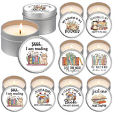8 Pcs Book Lover Candles Club Gifts 4 Oz Scented Candle Reading Time Natural Soy Wax Candles For Book Lovers Librarian Bookish Club Gifts (Stylish Style)
