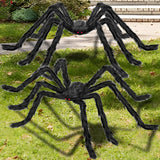 2PCS 78" Giant Spider ,Scary Large Spider Props Halloween Decorations