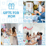 3 Pcs Extra Large Baby Shower Bags Gift Jumbo Large Gift Bag Storage Oversized Plastic Gender Reveal Storage Wrap For Birthday Holiday Party Favors, 56" X 36"(Blue Footprint)
