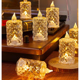12-Pack Tea Lights Candles Battery Operated,Realistic Flicker & 200+ Hour Runtime - For Centerpieces, Weddings, Halloween, Christmas Decorations & Home Decor