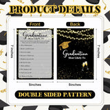 Graduation Games, Black Gold Grad Party Game Cards For Adults, Graduation Most Likely To Games, Graduation Celebration Party Favors Supplies, 25 Pack (07)