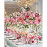 37" Pink Delphinium Artificial Flowers 5Pcs Real Look Flocked Faux Delphinium Flowers With Fuzz Long Stem Silk Larkspur Snapdragon For Wedding & Home Decor(Pink)