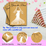 Bridal Shower Games Card, Guess The Dress Bridal Shower Games, Unique Bridal Shower Game, Bridal Shower Party Supplies, Wedding Party Favors, 5 X 7 Inch, 30 Pack (Brown Kraft Paper-04)
