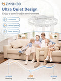 24 Inch Low Profile Ceiling Fan with Light and Remote Dimmable Bladeless Ceiling Fan