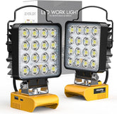 2 Pack Cordless LED Underhood Work Light Compatible with Dewalt 20V Battery 11200LM with USB Type C Ports