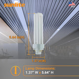 G24Q-2 CFL Light Bulbs 10 Pack 18W 5000K Daylight 4 Pin Double U Twin Tube