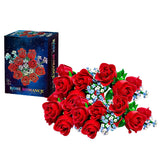 Bouquet Building Set Roses- Fake Flowers Building Set -Artificial Flowers Used For Home Decoration -Tables, Dormitories, Bookshelves, Office Decoration Flowers For Women