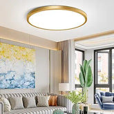 12 Inch Gold LED Ceiling Light 3200LM 5000K Flush Mount Modern Round Fixture