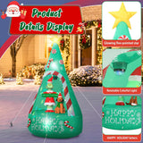 Christmas Green Big Monster Inflatable Decorations, 6Ft Light Up Christmas Inflatable Tree Outdoor Decorate Build-In 5 L