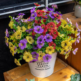 Artificial Flowers For Outdoors, 10 Bundles Uv Resistant Artificial Outdoor Flowers, Not-Fading Silk Faux Flowers For Outdoor Planters For Spring Summer Home Garden Porch Decor, Mixedcolor