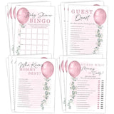 Girl Baby Shower Games Bundle, Who Knows Mommy Best, Bingo, Guest Quest, Fun Baby Shower Games And Activities