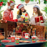100 Pcs 12 Oz Christmas Ugly Sweater Plastic Cups With Straws Christmas Disposable Plastic Cups Winter Xmas Holiday Party Cup Bulk For Merry Christmas Party Supplies Xmas Party Decorations
