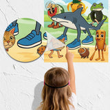 Italian Brainrot Party Game, Pin The Tail Party Game Set With 24 Stickers And And 2 Blindfolds, Tralalero Birthday Party Supplies Decorations For Girls Boys?Tralalero Tralala?