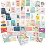 100 All Occasion Cards & Envelopes Set - Greeting Notecards Assortment Box - Birthday Cards Bulk For Office, Thank You, Holiday, Blank Notecards & More – Organizer Box Included