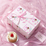 Girls 3Rd Birthday Wrapping Paper Roll - Mini Roll - 17 Inch X 16.5 Feet - Girl Fairy Happy 3Rd Birthday Wrapping Paper Perfect For Kids Girls, Baby Shower, Party