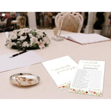 What Did The Groom Say - Bridal Shower Game, Wedding Shower And Bachelorette Party - Set Of 30 Cards, Boho Floral Bridal Wedding Activities Game Cards For Guests, Bridal Shower Party Decorations-Lk2