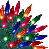 Christmas Lights Indoor Outdoor, 33Ft 150 Lights Multicolor Christmas Tree Lights, 120V Ul Certified Incandescent Mini S