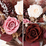 Preserved Flowers Bouquet, Real Eternal Flowers, Gifts For Women, Birthday Gifts For Mom Friends Her Girlfriend Sister, Valentine (Caramel)
