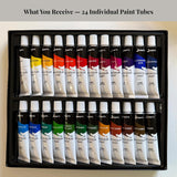 Watercolor Paint Set – 24 Vibrant Colors In 12Ml Tubes, Highly Pigmented & Non-Toxic Watercolor Paints For Beginners, Students & Hobby Artists