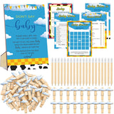 321 Pcs Boy Story Baby Shower Games Decorations It'S A Boy Story Baby Shower Decorations Bingo Game Description And Wishes Guess Who Mom Or Daddy Price Is Right Word Scramble Game Clothespins