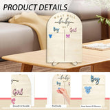 Gender Reveal Voting Board, Wooden Gender Reveal Games Voting Board With Stand, Baby Gender Guessing Game Sign With Boy Or Girl Voting Stickers, He Or She Party Supplies For Baby Shower