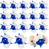 18 Pcs Wrist Corsages For Prom Wedding Artificial Rose Wristlet Corsage Hand Flower For Mother Of Bride And Groom, Bridal, Bridesmaid Wedding Supplies (Royal Blue)