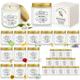 24 Pcs Thank You Gift Candles 3.5 Oz Employee Appreciation Gifts Bulk Soy Wax Jar Inspirational Candle Thank You For Coworkers Employee Women Teacher Volunteers(Fresh Style)