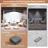 Solar Shed Light Indoor Outdoor 2000LM Pendant Light with Pull String Dusk to Dawn IP65 Waterproof